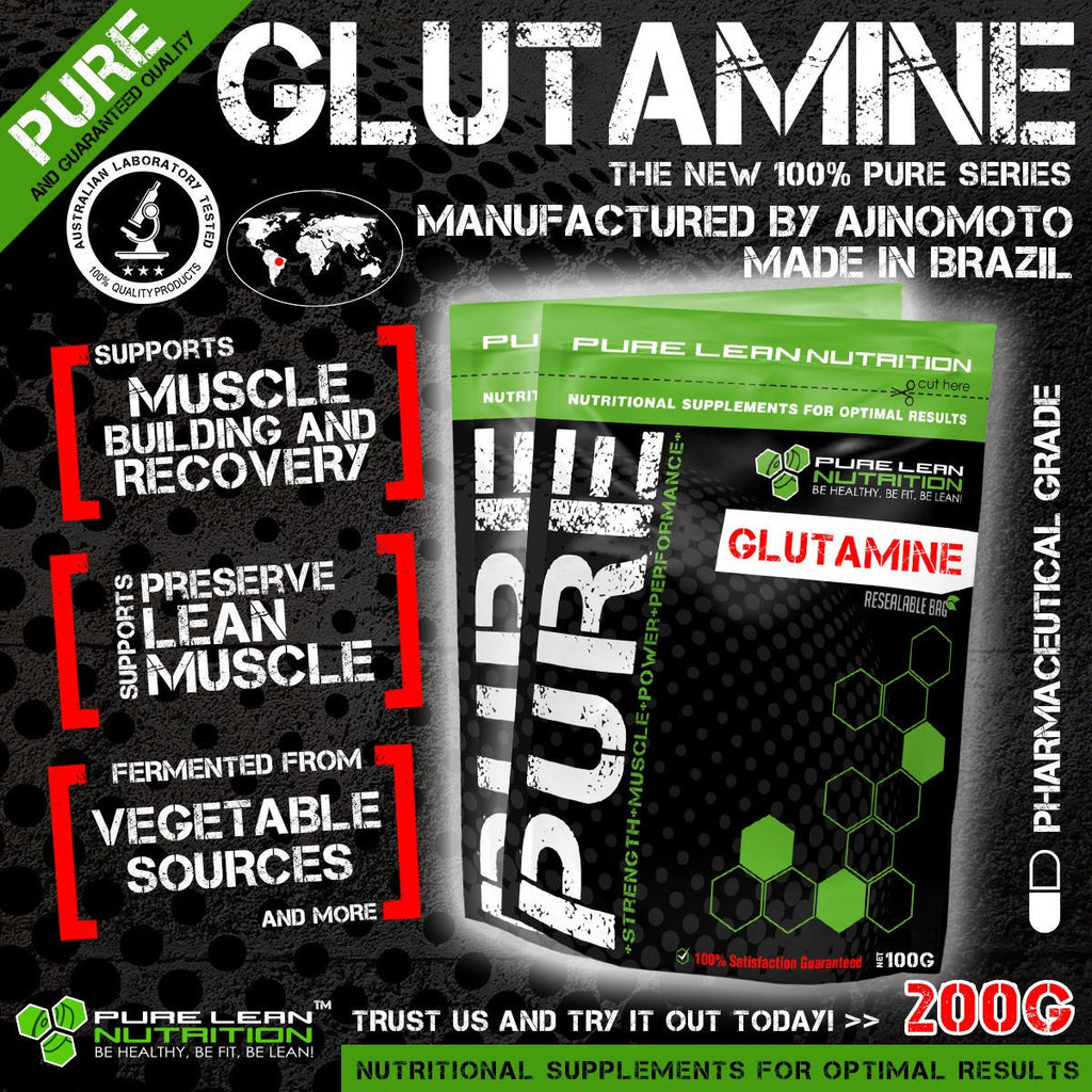L-GLUTAMINE 200G MICRONISED HIGHEST QUALITY 100% PURE * MUSCLE RECOVERY * BCAA