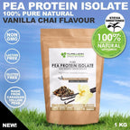 PEA PROTEIN ISOLATE VANILLA CHAI VEGAN NATURAL LACTOSE FREE CANADIAN PEAS