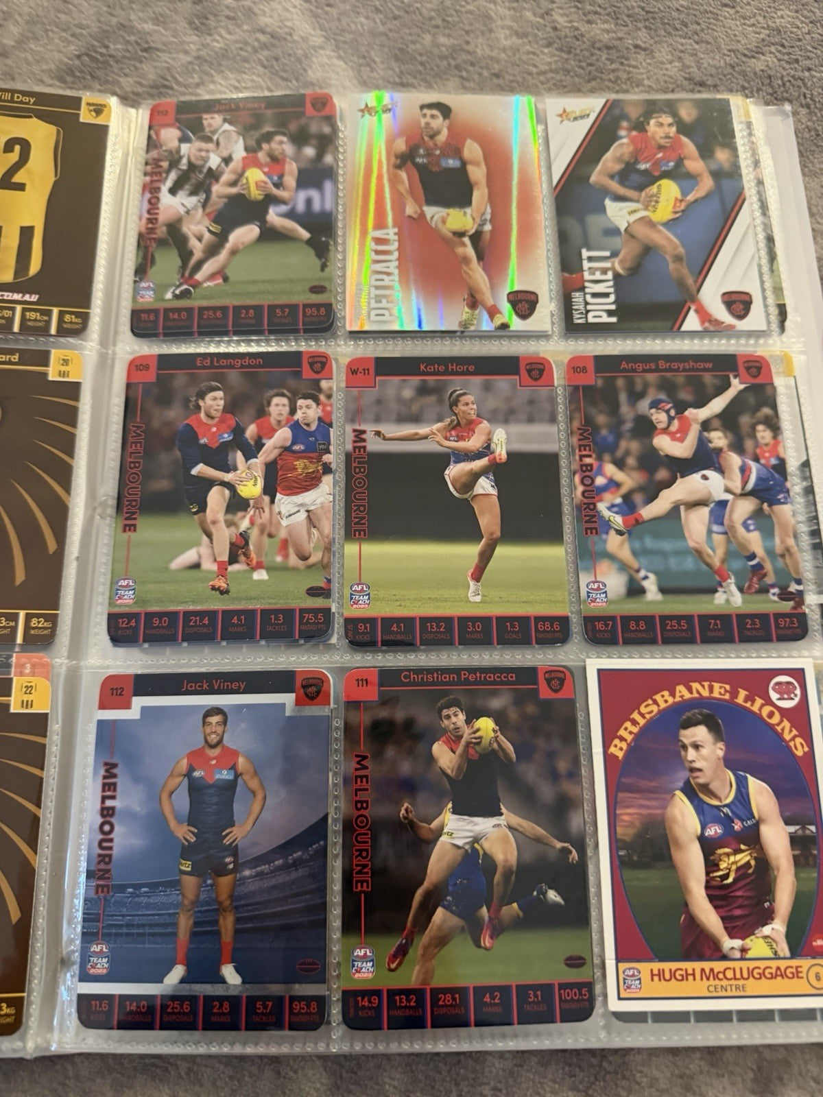 AFL Collectable Trading Cards Bulk Collection Team Coach
