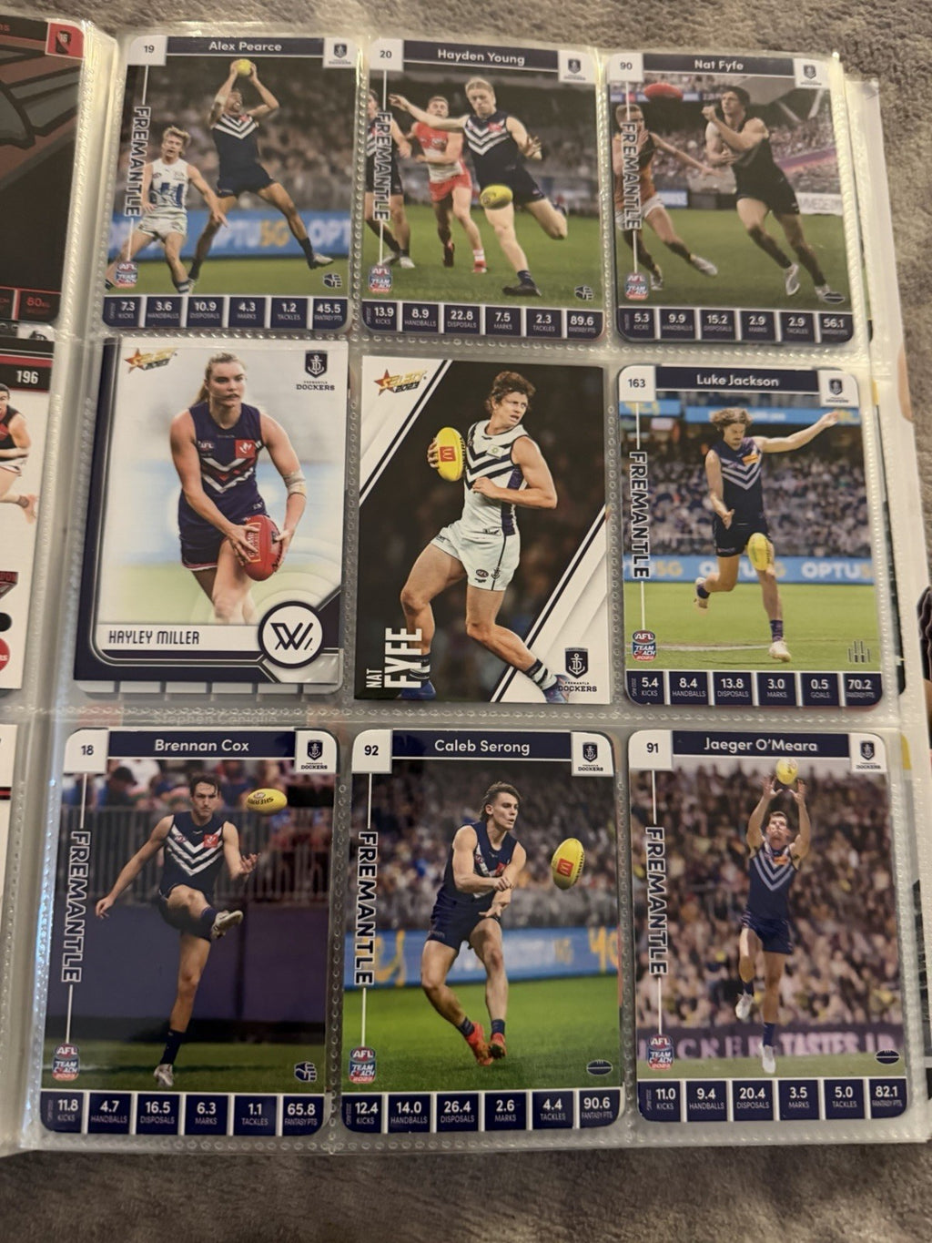AFL Collectable Trading Cards Bulk Collection Team Coach