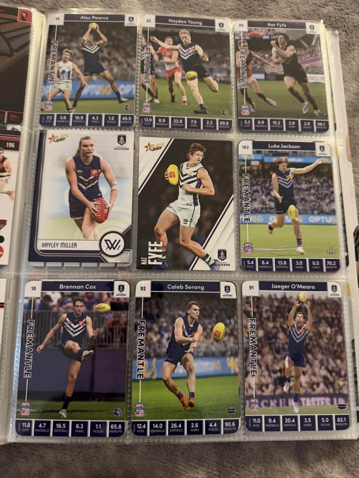 AFL Collectable Trading Cards Bulk Collection Team Coach