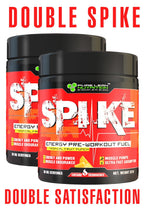 2 x SPIKE PRE WORKOUT HIGH PERFORMANCE ENERGY FUEL PREWORKOUT POWDER 