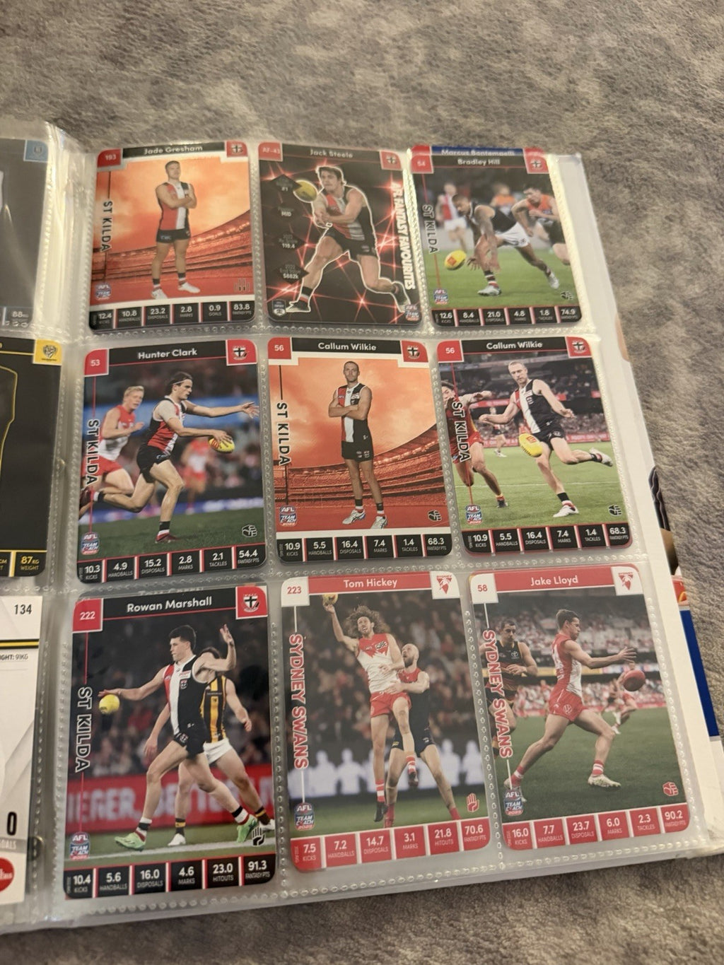 AFL Collectable Trading Cards 300 Cards
