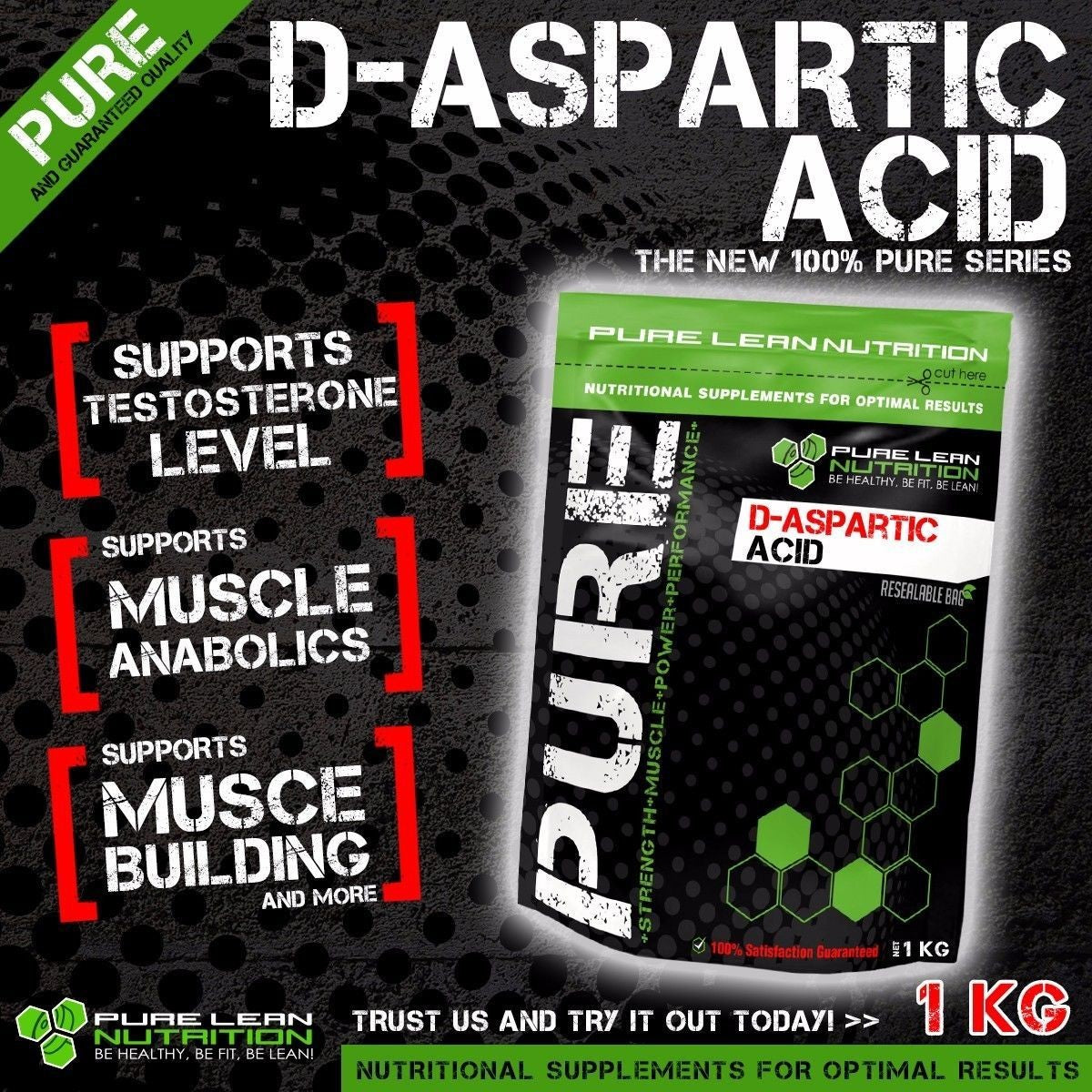 D ASPARTIC ACID PURE POWDER 1KG DAA TESTOSTERONE BOOSTER PCT 