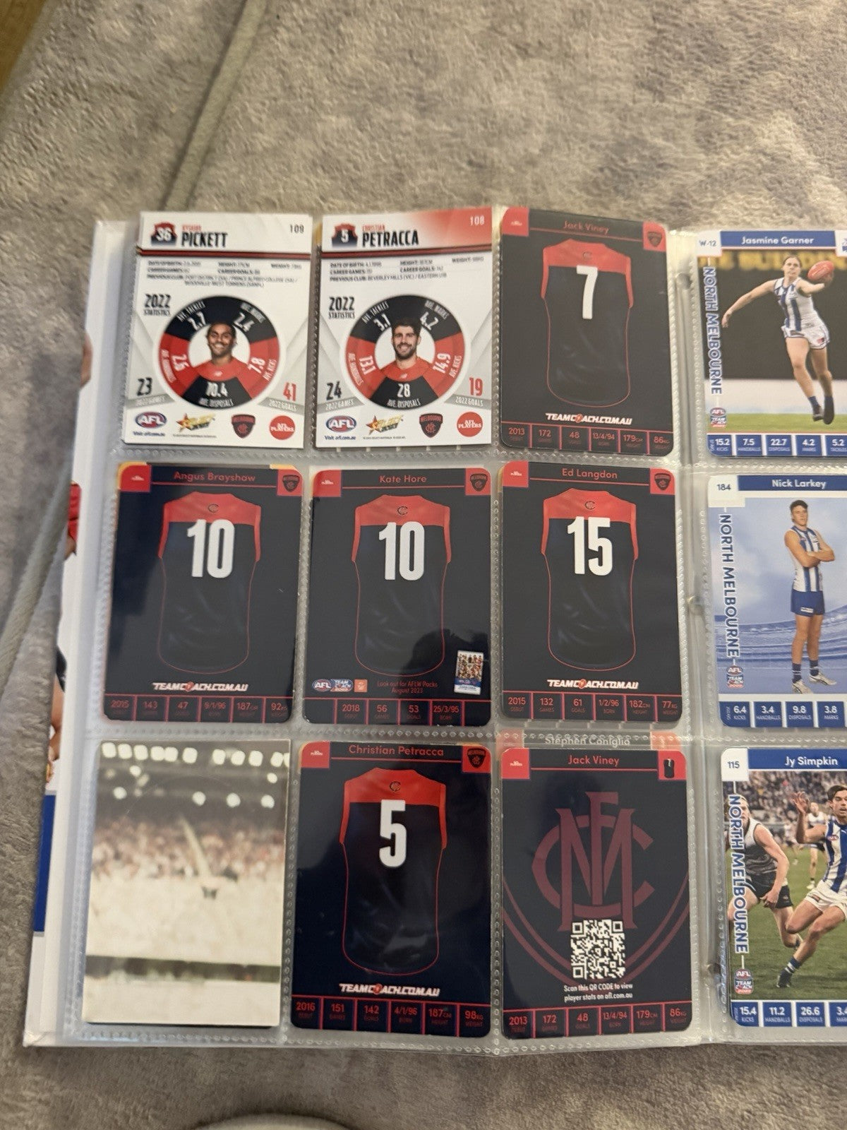 AFL Collectable Trading Cards Bulk Collection Team Coach