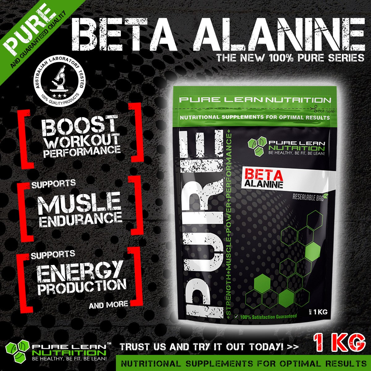 PURE BETA ALANINE 1KG * PRE WORKOUT ENHANCER * PREMIUM GRADE *