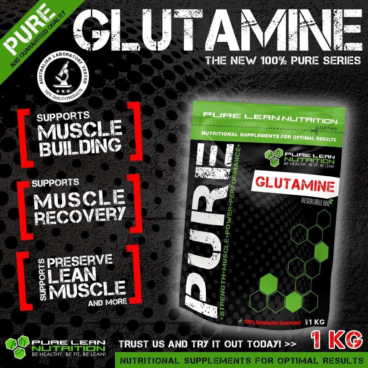 L-GLUTAMINE 1KG MICRONISED HIGHEST QUALITY MIWON KOREA 100% PURE MUSCLE RECOVERY