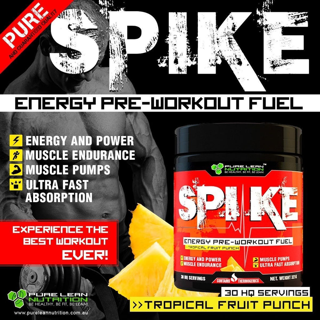 SPIKE INTENSE PRE WORKOUT ENERGY CREATINE NITRATE CITRULLINE C4 FRUIT PUNCH