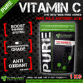 Vitamin C Powder L-Ascorbic Acid 1kg Pure Pharmaceutical Grade Collagen Boost Im