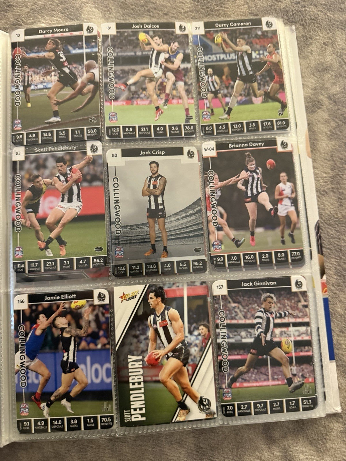AFL Collectable Trading Cards Bulk Collection Team Coach