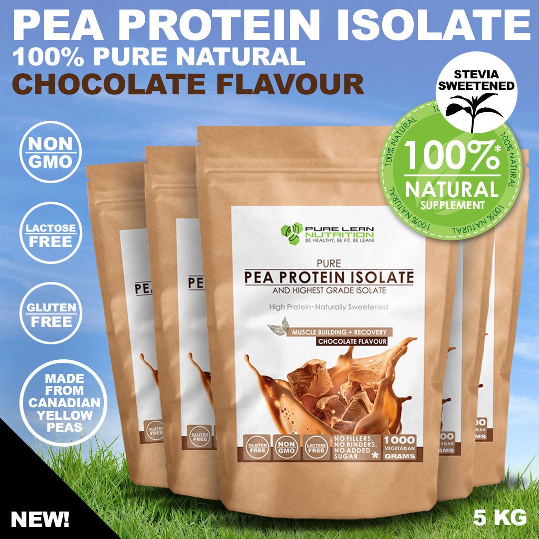 5KG CHOCOLATE PEA PROTEIN ISOLATE VEGAN NATURAL LACTOSE FREE CANADIAN PEAS