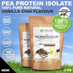 2KG PEA PROTEIN ISOLATE VANILLA CHAI VEGAN NATURAL LACTOSE FREE CANADIAN PEAS