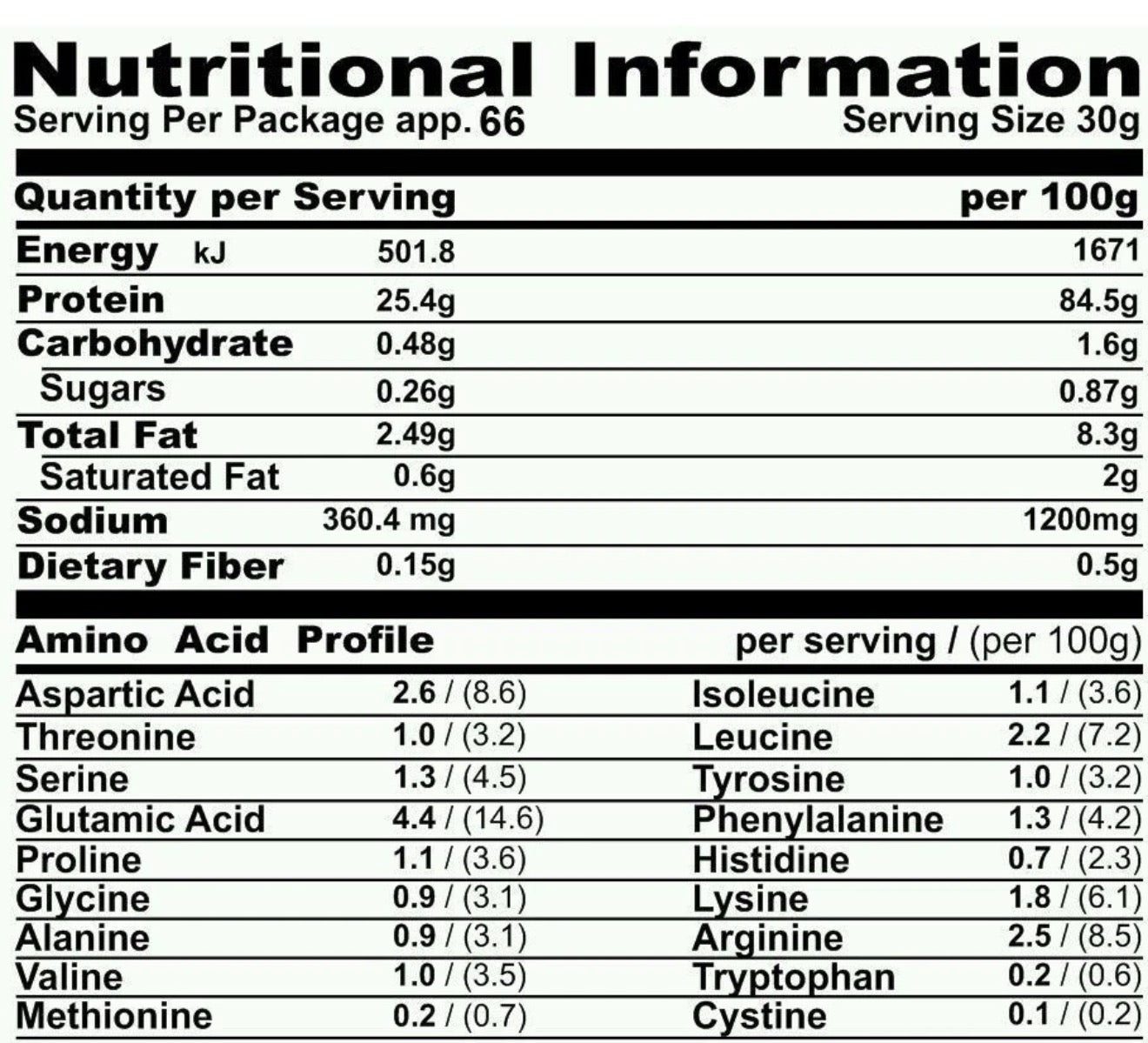 Pea Protein Isolate Unflavored